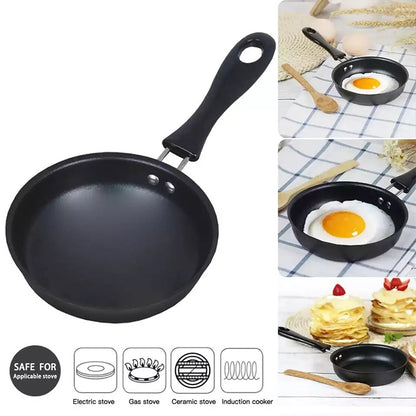ELECTROPRIME Mini Egg Frying Panpure Non-Stick  Flat Bottom Pan Multicooker, Size:12cm