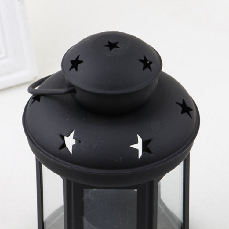 ELECTROPRIME Hollow Star Iron Candle Holder Metal Crafts Portable Candle Holder Decoration(Pink)