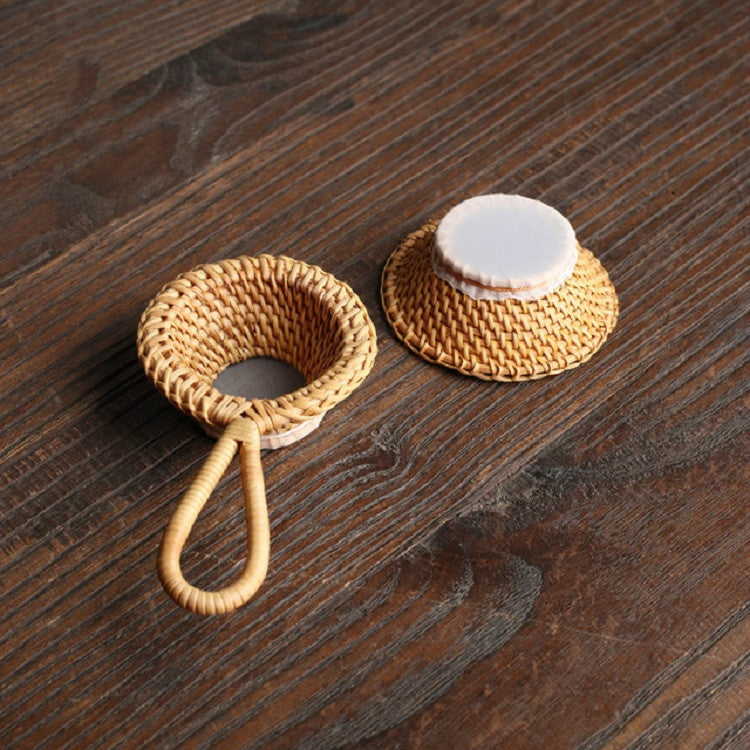ELECTROPRIME Bamboo Woven Creative Filter Reusable Filter Tea Colander Gadget, Style:Bamboo Pole Gauze Plum Tea Leak