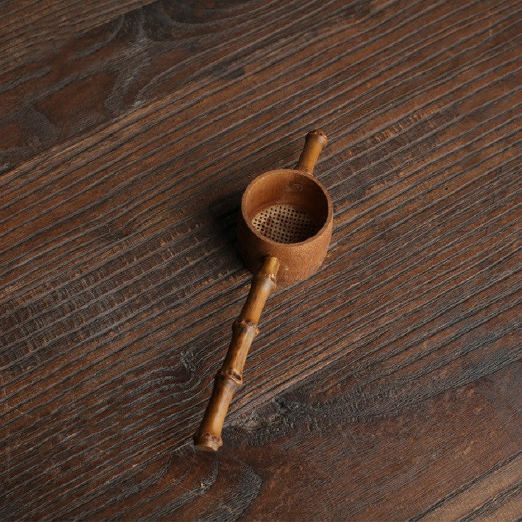 ELECTROPRIME Bamboo Woven Creative Filter Reusable Filter Tea Colander Gadget, Style:Bamboo Pole Hole Tea Leak