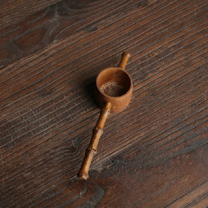 ELECTROPRIME Bamboo Woven Creative Filter Reusable Filter Tea Colander Gadget, Style:Bamboo Pole Hole Tea Leak