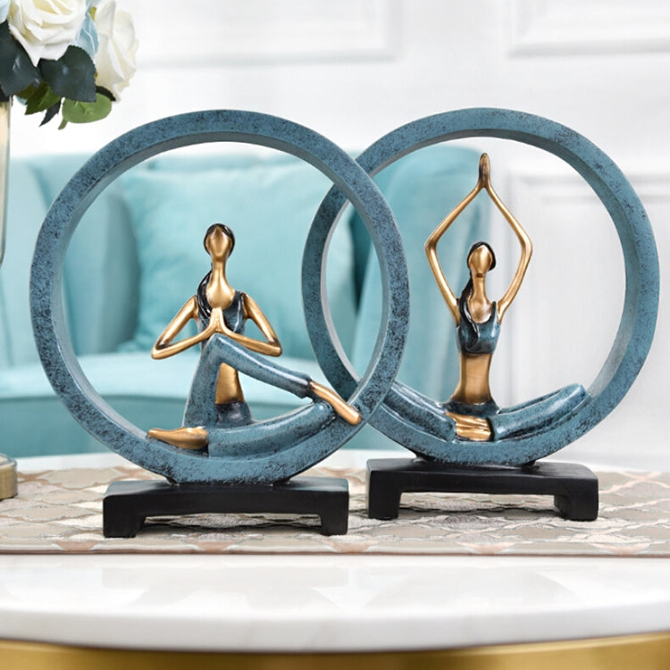ELECTROPRIME Modern Abstract Art Resin Yoga Pose Statue Yoga Studio Decorations(Pray)
