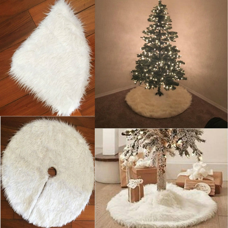 ELECTROPRIME 2 PCS Christmas Plush Christmas Tree Bottom Decoration Tree Skirt, Size:78x78cm