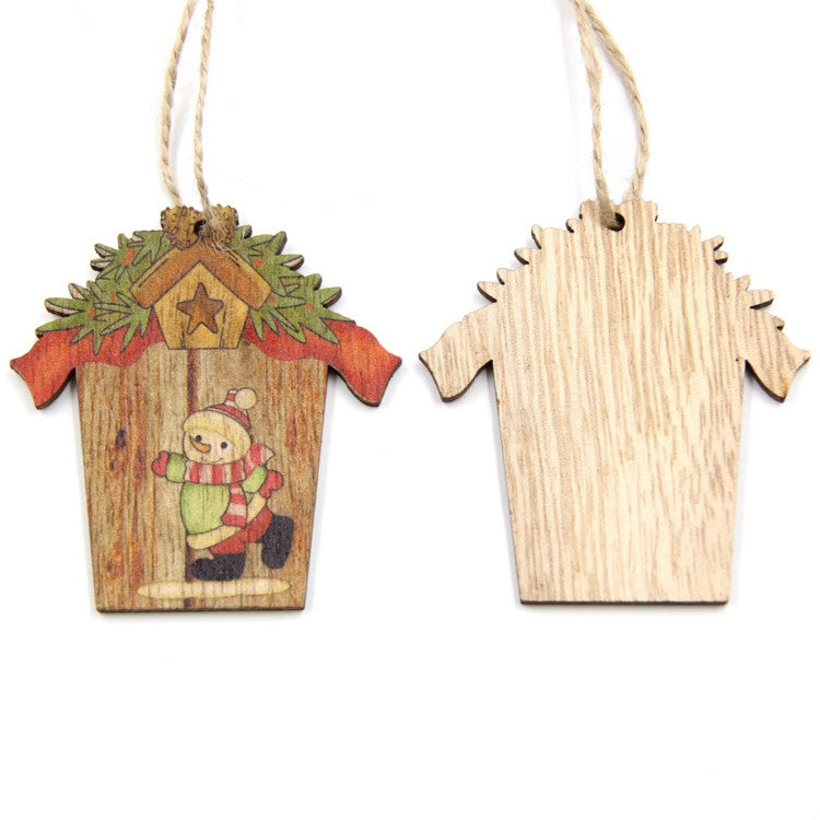 ELECTROPRIME Christmas Wooden Creative House Accessories Scene Decoration(Santa Claus)