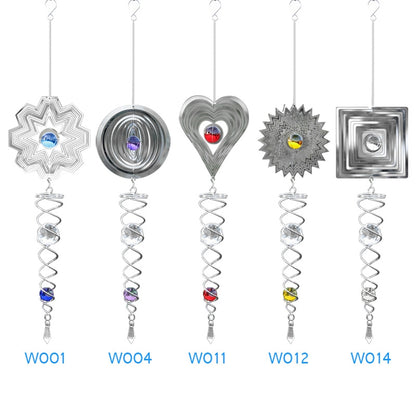 ELECTROPRIME Foldable Metal Sheets Iron Wire Wind Chimes Home Garden Decoration(W012)