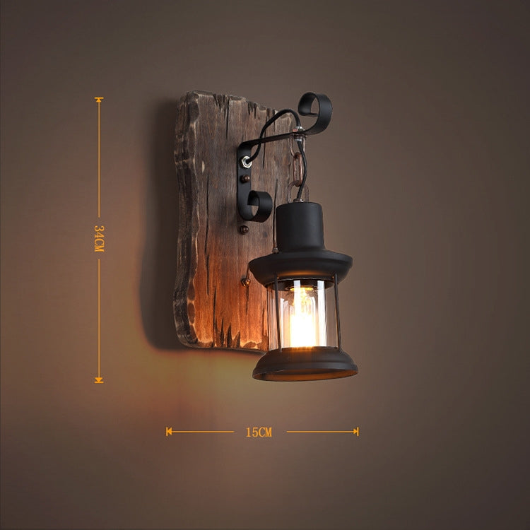 ELECTROPRIME Vintage Old Dry Tree Color Wood Wall Lamp Cafe Bar Loft Light