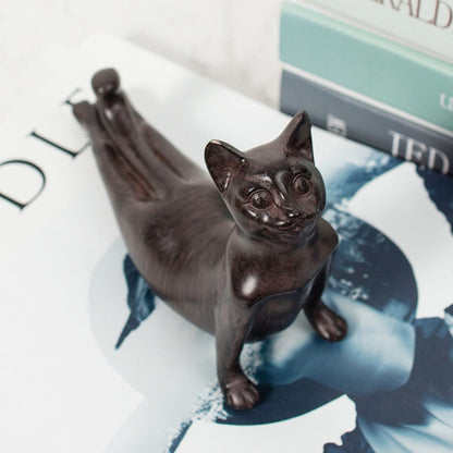ELECTROPRIME Yoga Cat Animal Figurine Home Decoration Crafts( Upper Dog)