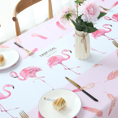 ELECTROPRIME Printinging Coffee Dining Table Cloth PVC Waterproof Oilproof Anti-scalding Tablecloth, Size:120x180cm Dining Table(Cup)