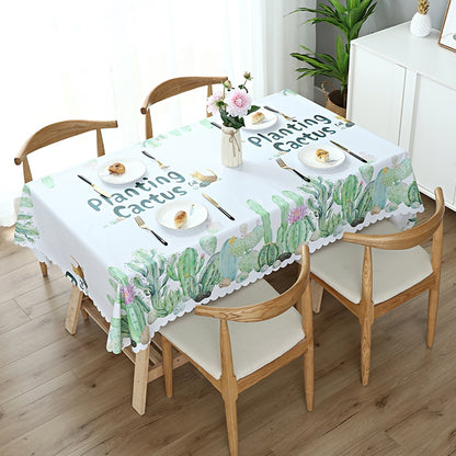 ELECTROPRIME Printinging Coffee Dining Table Cloth PVC Waterproof Oilproof Anti-scalding Tablecloth, Size:120x180cm Dining Table(Flamingo)