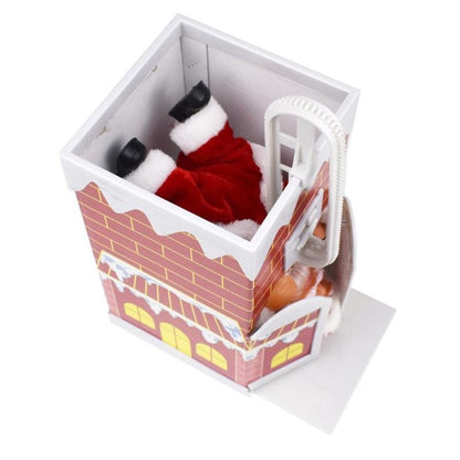 ELECTROPRIME Climbing Wall Climbing Chimney Santa Doll with Music Electric Toy Christmas Gifts