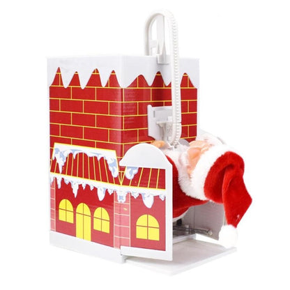 ELECTROPRIME Climbing Wall Climbing Chimney Santa Doll with Music Electric Toy Christmas Gifts
