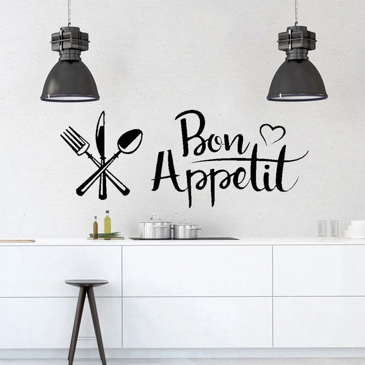 ELECTROPRIME DIY Knife And Fork Removable Wall Decal Family Mural Art 3D Home Decor