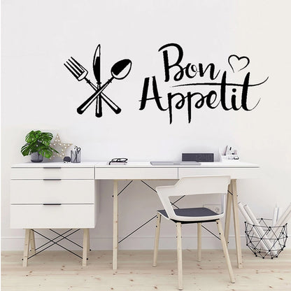 ELECTROPRIME DIY Knife And Fork Removable Wall Decal Family Mural Art 3D Home Decor