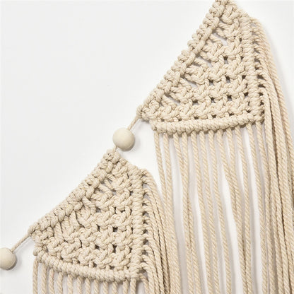 ELECTROPRIME Vintage Handmade Lace Fringe Wall Hanging Home Decoration, Size:89x35CM