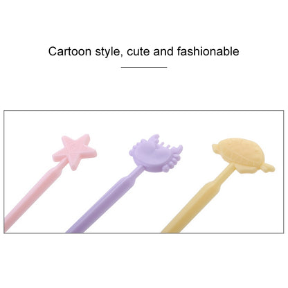 ELECTROPRIME Creative Animal Cartoon Fruit Cake Fork Sign, Random Color Delivery