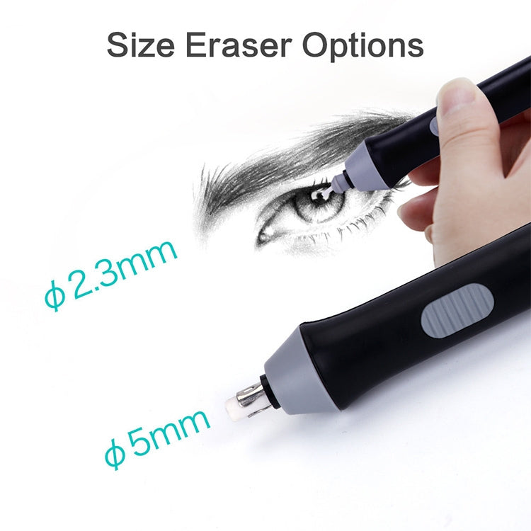 ELECTROPRIME TC8302 Sketch Drawing Automatic Pencil Electric Eraser Art Supplies Student Stationery(Black)