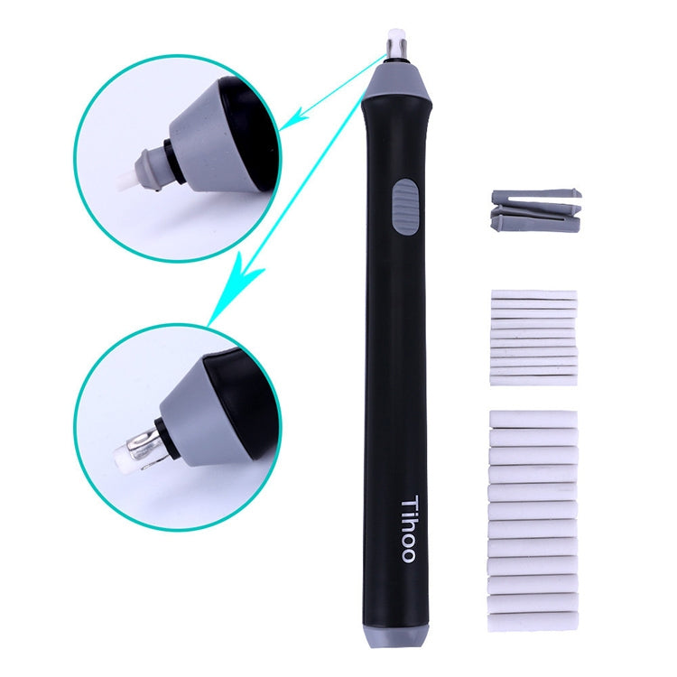 ELECTROPRIME TC8302 Sketch Drawing Automatic Pencil Electric Eraser Art Supplies Student Stationery(Black)