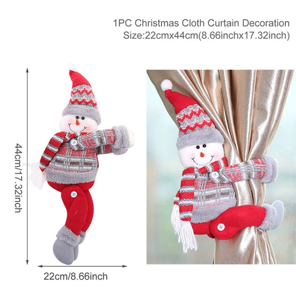 ELECTROPRIME Home Decor Christmas Cartoon Doll Curtain Buckle(Elk)