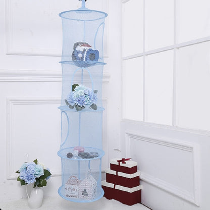 ELECTROPRIME Foldable and Ventilated Four Box Toy Storage and Drying Basket(Blue)