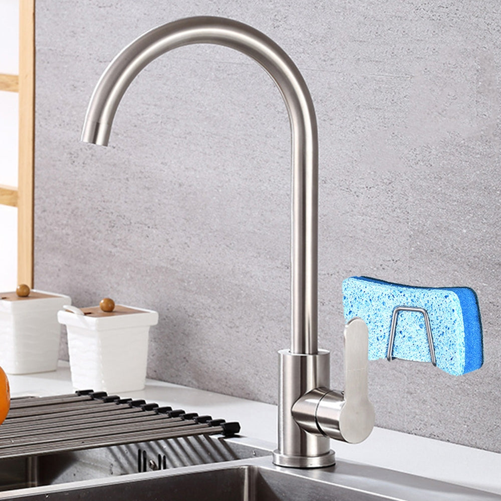 ELECTROPRIME Stainless Steel Sponge Drain Rack Storage Rack Kitchen Bathroom Organizer Rack