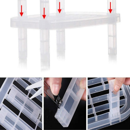 ELECTROPRIME Tableware Dish Stacking Drain Rack Translucent Plastic Kitchen Storage Rack