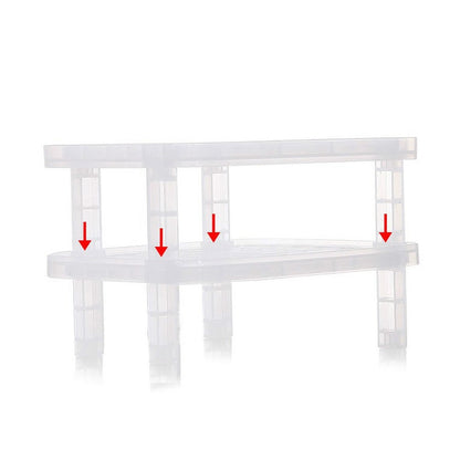 ELECTROPRIME Tableware Dish Stacking Drain Rack Translucent Plastic Kitchen Storage Rack