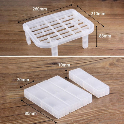 ELECTROPRIME Tableware Dish Stacking Drain Rack Translucent Plastic Kitchen Storage Rack