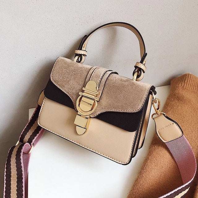 ELECTROPRIME Women Leather Handbags Shoulder Bags Luxury Design Crossbody Purses(Khaki)