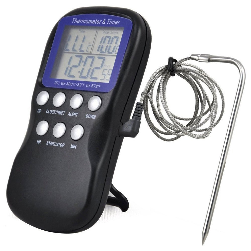 ELECTROPRIME Digital Food Probe Oven Electronic Thermometer Timer Temperature Sensor