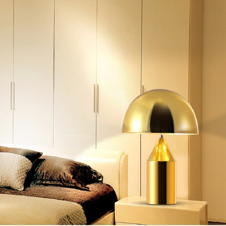 ELECTROPRIME LED Metal Mushroom Table Lamp Bedroom Decorative Table Lamp EU Plug, Size:S