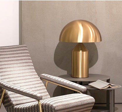 ELECTROPRIME LED Metal Mushroom Table Lamp Bedroom Decorative Table Lamp EU Plug, Size:S
