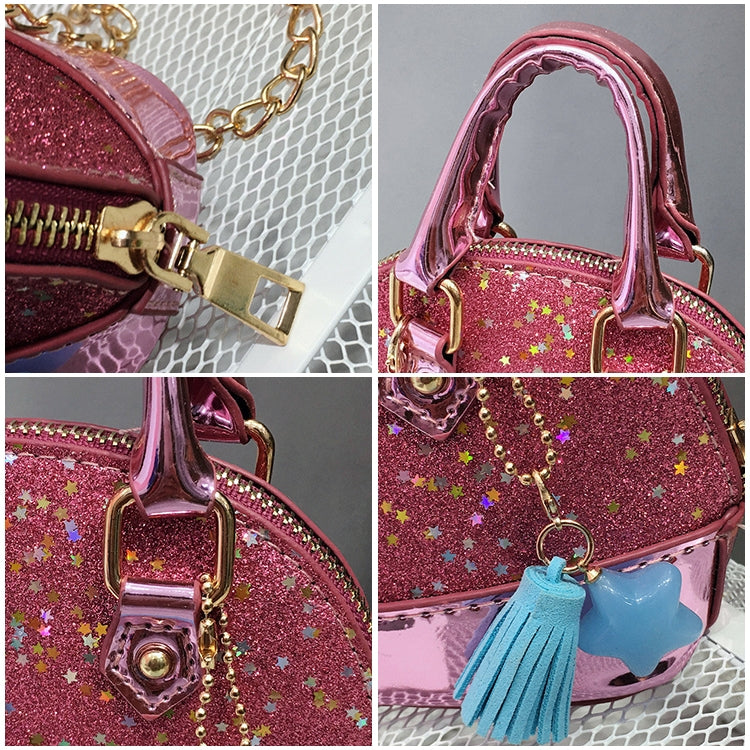 ELECTROPRIME Cute Leather Shoulder Bag Messenger Bag Girls Solid Color Mini Zip Small Square Bag Tote Bag(Silver)