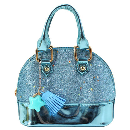 ELECTROPRIME Cute Leather Shoulder Bag Messenger Bag Girls Solid Color Mini Zip Small Square Bag Tote Bag(Blue)
