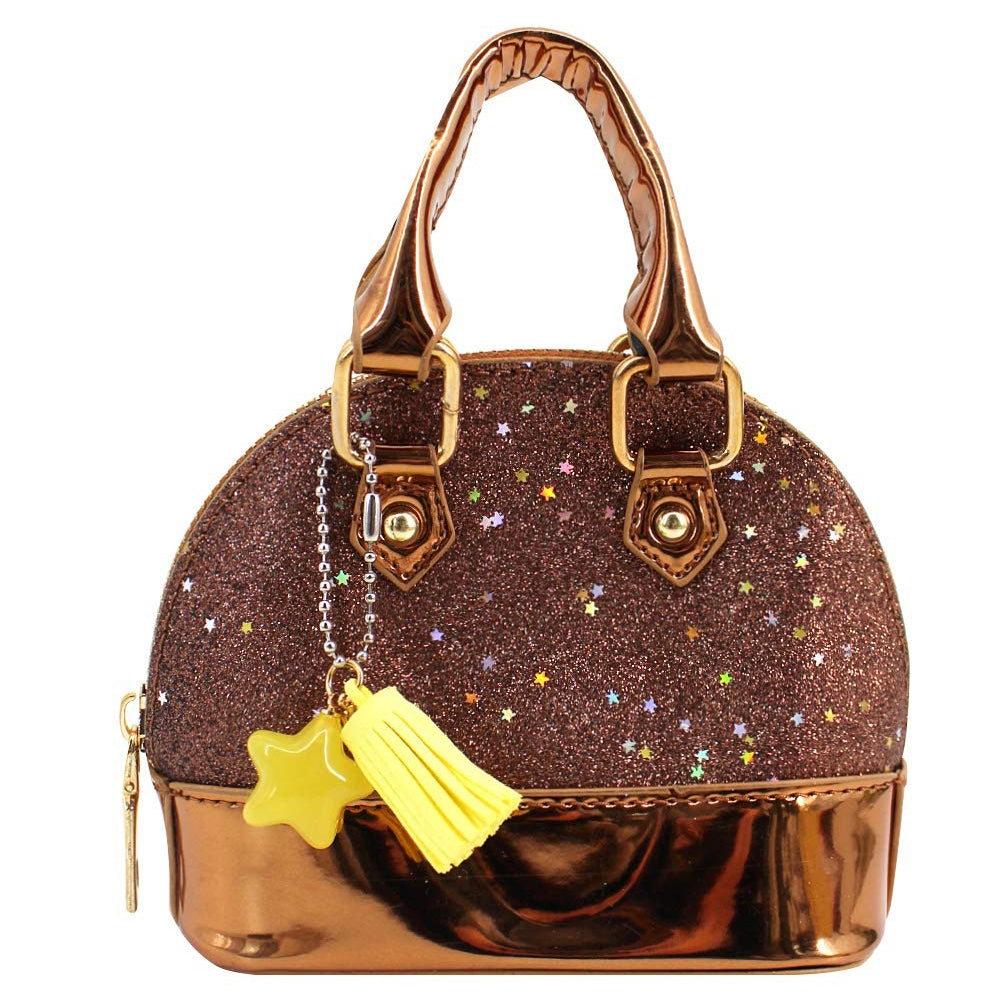 ELECTROPRIME Cute Leather Shoulder Bag Messenger Bag Girls Solid Color Mini Zip Small Square Bag Tote Bag(Brown)