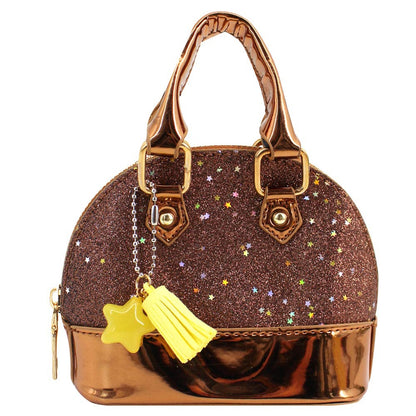 ELECTROPRIME Cute Leather Shoulder Bag Messenger Bag Girls Solid Color Mini Zip Small Square Bag Tote Bag(Brown)