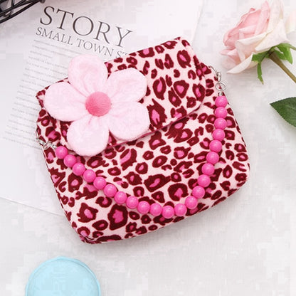 ELECTROPRIME Fashion Shoulder Bag Children Girls Princess Flower Messenger Handbag Lovely Purses(Rose red leopard)