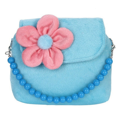 ELECTROPRIME Fashion Shoulder Bag Children Girls Princess Flower Messenger Handbag Lovely Purses(Blue)