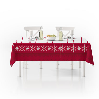 ELECTROPRIME Household Rectangular Tablecloth Christmas Dining Coffee Table Cloth Decoration, Size:140x140cm(Christmas Elk)