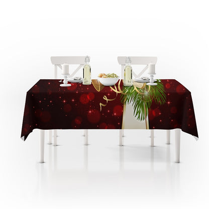 ELECTROPRIME Household Rectangular Tablecloth Christmas Dining Coffee Table Cloth Decoration, Size:150x260cm(Christmas Bell)