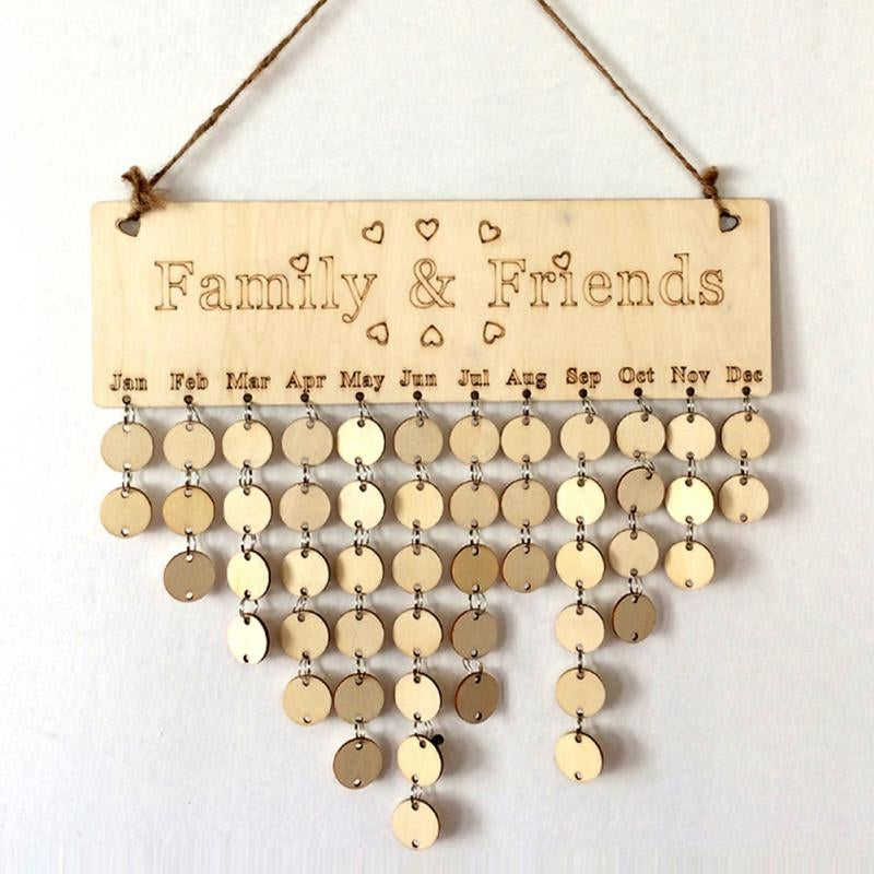 ELECTROPRIME Wooden DIY Festival Special Date Reminder Plan Plaque Decoration