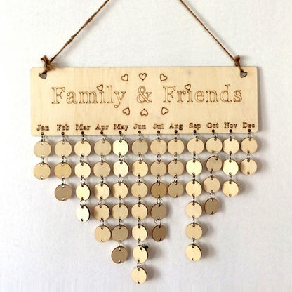 ELECTROPRIME Wooden DIY Festival Special Date Reminder Plan Plaque Decoration