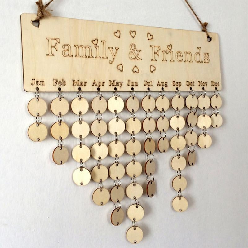 ELECTROPRIME Wooden DIY Festival Special Date Reminder Plan Plaque Decoration