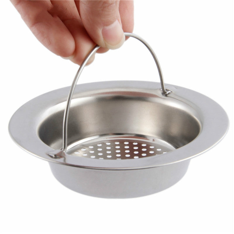 ELECTROPRIME Hand-held Shower Drain Hole Filter Stainless Steel Kitchen Sink Strainer