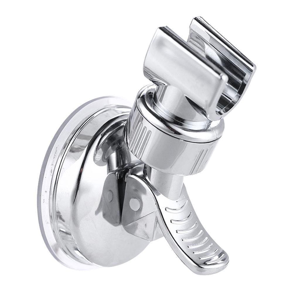 ELECTROPRIME Shower Head Handset Holder Chrome Bathroom Wall Mount Adjustable Suction Bracket(Fully Plated)