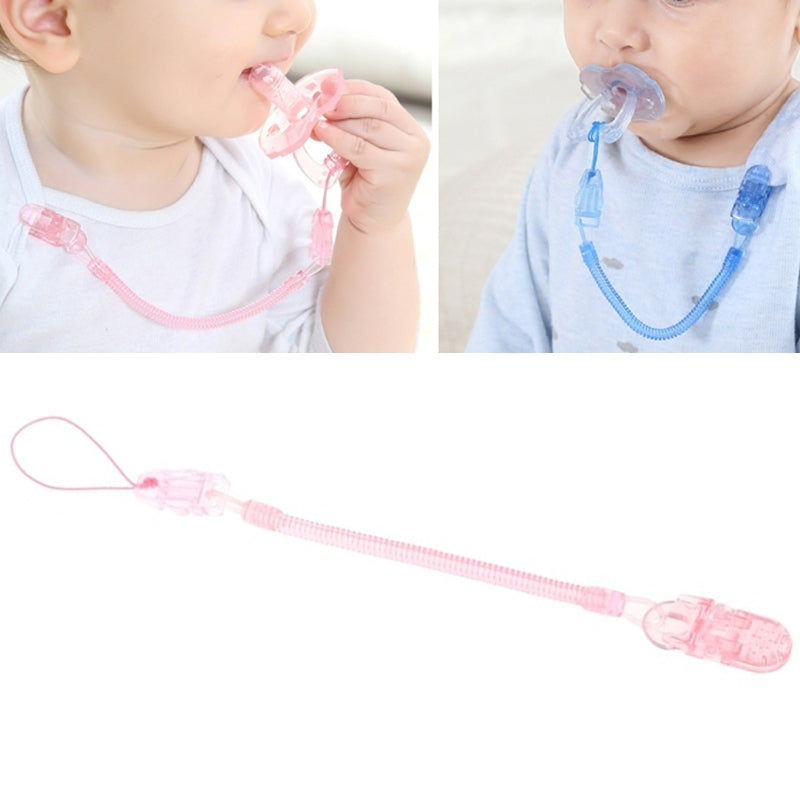 ELECTROPRIME Baby Pacifier Clip Chain PP Holder Soother Pacifier Clips Leash Strap Nipple Holder for Infant Feeding(Pink)