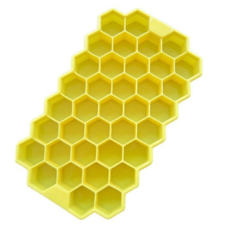 ELECTROPRIME 37 Grids Ice Cubes Honeycomb Ice Cream Maker Form DIY Mould Popsicle Molds Yogurt Ice Box Fridge Treats Freezer(Yellow)