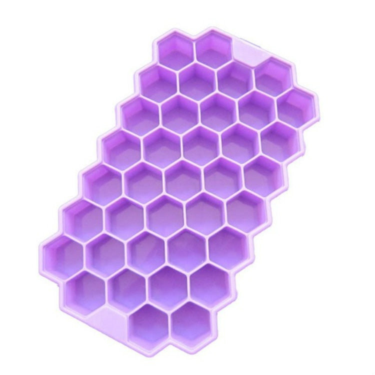 ELECTROPRIME 37 Grids Ice Cubes Honeycomb Ice Cream Maker Form DIY Mould Popsicle Molds Yogurt Ice Box Fridge Treats Freezer(Purple)