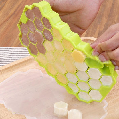 ELECTROPRIME 37 Grids Ice Cubes Honeycomb Ice Cream Maker Form DIY Mould Popsicle Molds Yogurt Ice Box Fridge Treats Freezer(Purple)