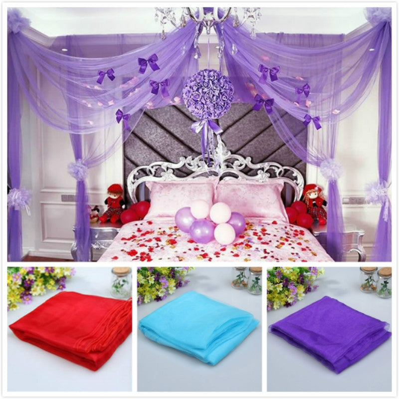 ELECTROPRIME 3pcs Tulle Roll Crystal Fabric Organza Tulle Roll Spool Decoration for Wedding Birthday Party, Size:2.5mx48cm(Sky Blue)