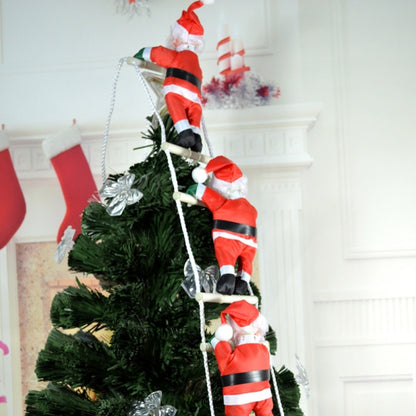 ELECTROPRIME Christmas Pendant Ladder Santa Claus Doll Tree New Year Ornaments(25cm 3 person)